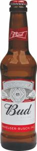 Pivo Bud, svetlo, steklenica, alk.5 vol%, 0,33 l