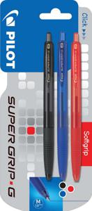 Kemični svinčnik Super grip G, črn, moder, rdeč