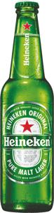 Pivo Heineken, alk. 5,0 vol %, steklenica, 0,33 l