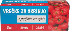Vrečke za skrinjo, s poljem za vpis, 2 kg, 50/1