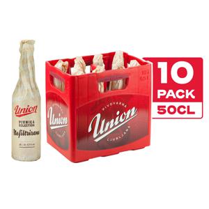 Pivo Union Premium, nefiltrirano svetlo, steklo, alk. 4,9 vol %, 0,5 l