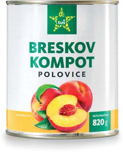 Kompot breskov Tuš, polovice, 820 g
