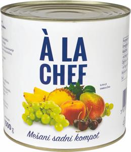 Kompot A la chef, mešani sadni, 2,5 kg
