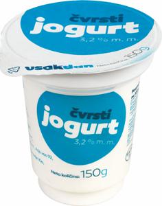 Jogurt čvrsti Tuš, vsak dan, 3,2 % m.m.,150 g