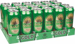 Svetlo pivo Gold, alk. 4 vol. %, 0,5 l