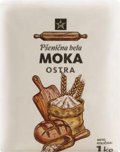 Moka Tuš, bela ostra, tip 400, 1 kg