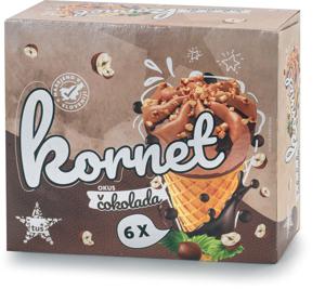 Kornet Tuš, čokolada, 6 x 115 ml