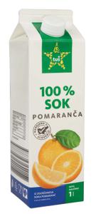 Sok Tuš, pomaranča 100 %, 1 l