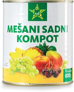 Kompot Tuš, mešani sadni, 820 g