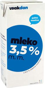 Mleko Vsakdan, 3,5 % m.m, 1 l