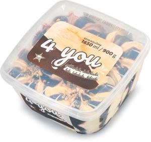 Sladoled Tuš, 4, čok., b.čok., kk, pi., 1.65 l