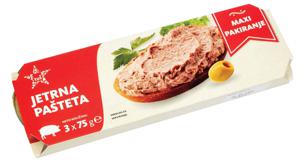 Pašteta Tuš jetrna, 3 x 75 g