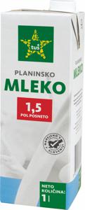 Mleko Tuš Planinsko, 1,5% m.m., 1 l