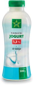 Jogurt Tuš naravni, 1,3 % m.m., 500 g