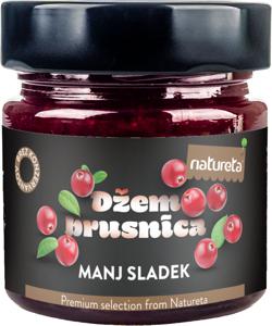Džem Natureta, brusnica, manj sladkorja, 250 g