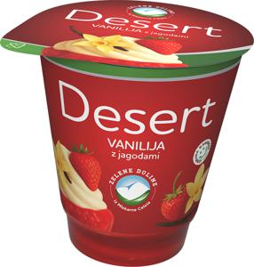 Jogurt Zelene doline, vanilija z jagodami, 150 g