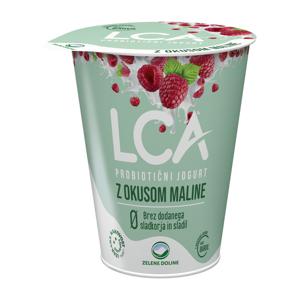 Jogurt Lca Nula, probiotični, brez sladkorja, malina, 150 g