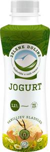 Tekoči jogurt Zelene doline, okus vanilijev sladoled, 1,1 % m. m., 500 g