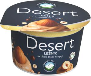 Desert Zelene Doline, lešnik s čokoladnimi krispiji, 150 g