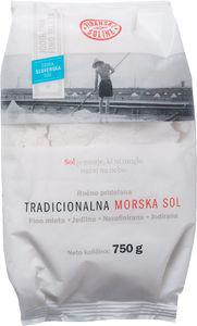 Sol Piranske soline, tradicionalna morska, vrečka, 750 g