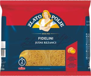 Testenine fidelini, Zlato Polje, jušni rezanci, jajčni, 250 g