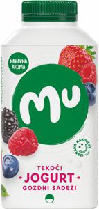 Tekoči jogurt MU, gozdni sadeži, lahki, Ljubljanske mlekarne, 500 g