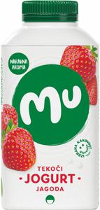 Tekoči jogurt MU, jagoda, lahki, Ljubljanske mlekarne, 500 g