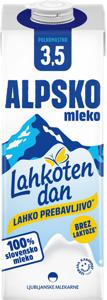 Mleko Alpsko, brez laktoze, 3,5 % m.m., 1.l