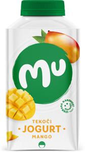 Tekoči jogurt MU, mango, Ljubljanske mlekarne, 500 g