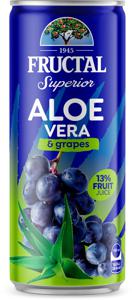 Pijača Fructal, Superior, aloe vera, grozdje, pločevinka, 0,25 l