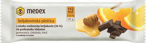 Ploščica Medex, proteinska, čokolada, pomaranča, 45 g