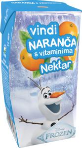 Nektar Vindi, Disney Frozen, pomaranča, 0,2 l
