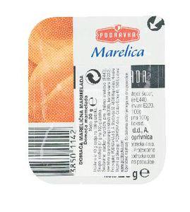 Domača marmelada Podravka, marelica, porcijska, 20 g