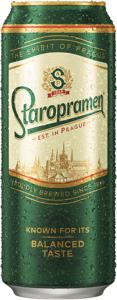 Pivo Staropramen, alk. 5 vol %, 0,5 l