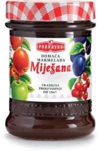 Marmelada domača Podravka, mešana, 360 g