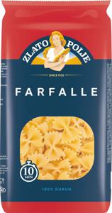 Testenine Zlato polje, farfalle, durum, 500 g