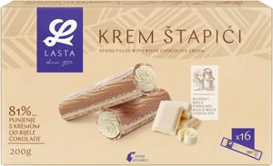 Palčke Lasta, z belo čokolado, 200 g
