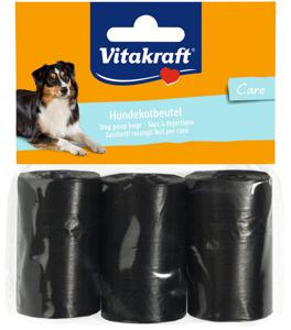 Vrečke za iztrebke Vitakraft, plastične, črne, 3 x 20 kos