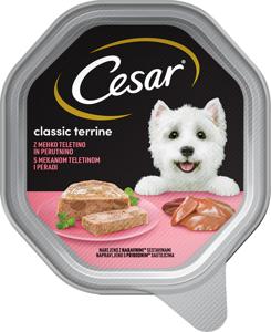 Pašteta za pse Cesar, teletina, perutnina, 150 g