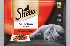 Sheba Pouch, mesni izbor, 4x85g