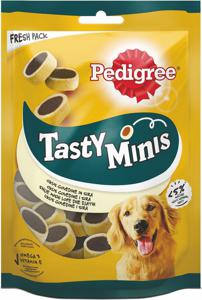 Priboljšek za pse Pedigree, Tasty Minis, Cheesy Nibbles, 140 g