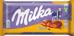 Mlečna čokolada Milka, karamela, 100 g