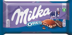 Mlečna čokolada Milka, z Oreo piškoti, 100 g