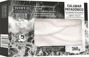 Patagonski lignji (Doryteuthis gahi) Wofco, celi in lovke, zamrznjeno, 360 g