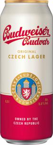 Pivo Budweiser, alk.5 vol%, 0,5 l