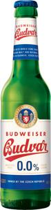 Pivo Budweiser, brezalkoholno, steklenica, alk.0,0 vol%, 0,33 l