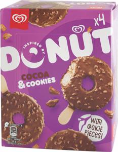 Sladoled Algida, Donut, Cococa & Cookies, 4 x 62 ml