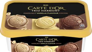 Sladoled Carte D'or, Trio lešnik, vanilija, čokolada, 1 l