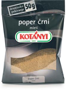 Črni poper, mlet, Kotányi, 50 g