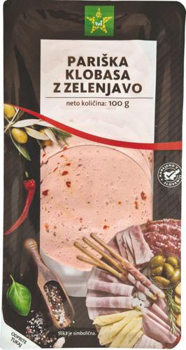 narezek tuš, pariška z zelenjavo